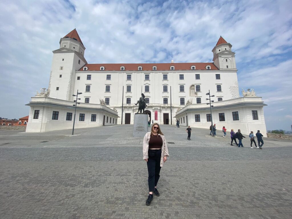 Standing by Bratislava castle