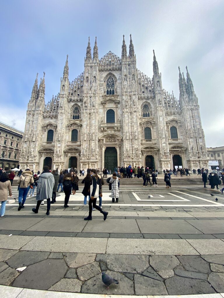 Milan Duomo from outside in the plaza